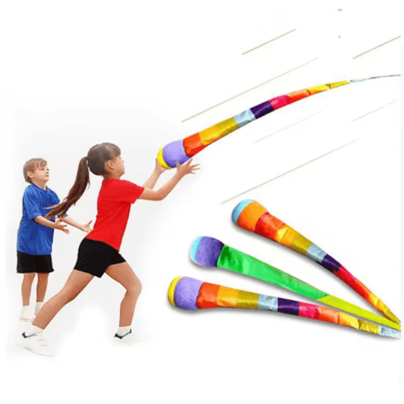 Rainbow Meteor Ball Toss Toy Windproof Sensory Outdoor Game For Kids Families 0