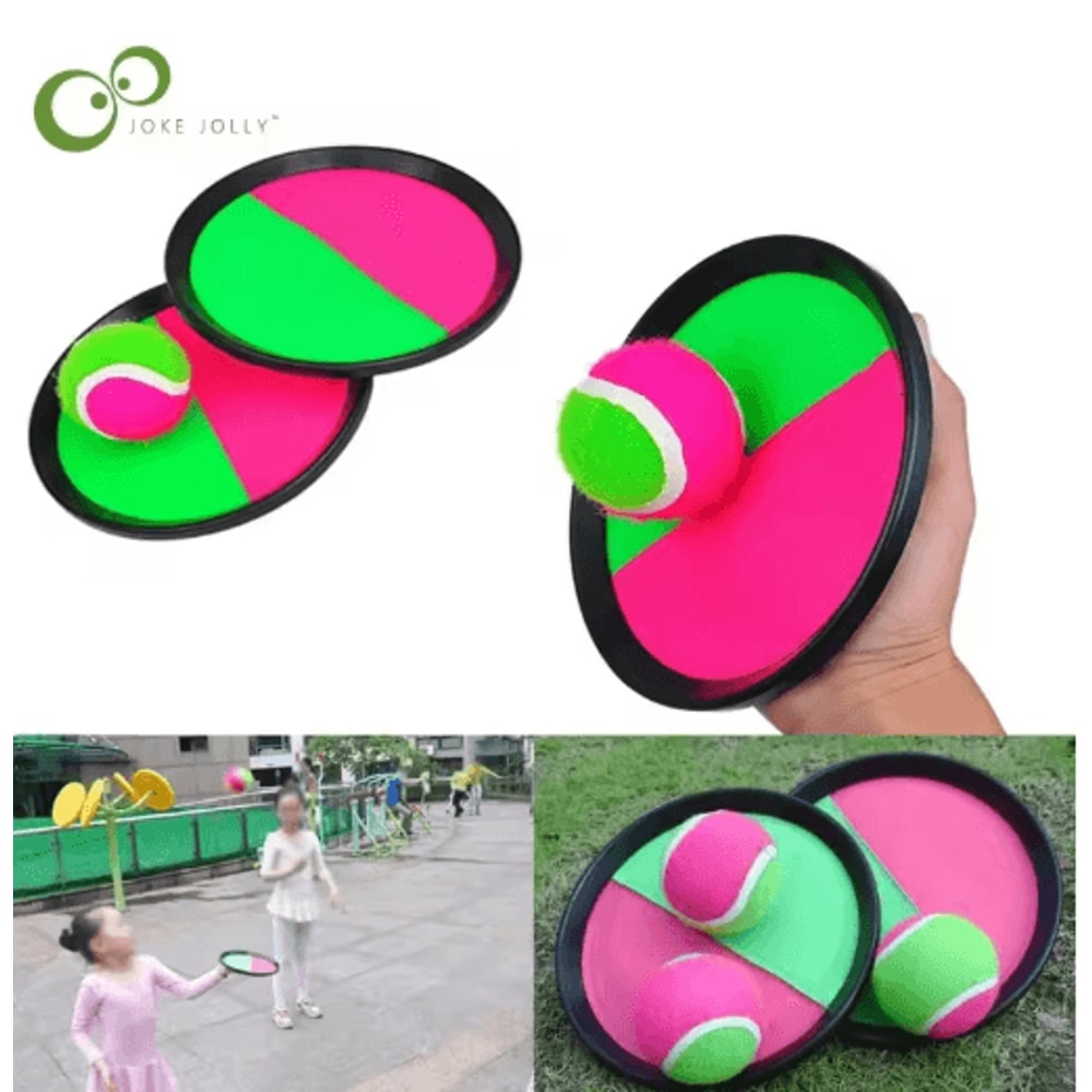 Sticky Catch Ball Set For Kids Outdoor Toss Game With Suction Paddle 0