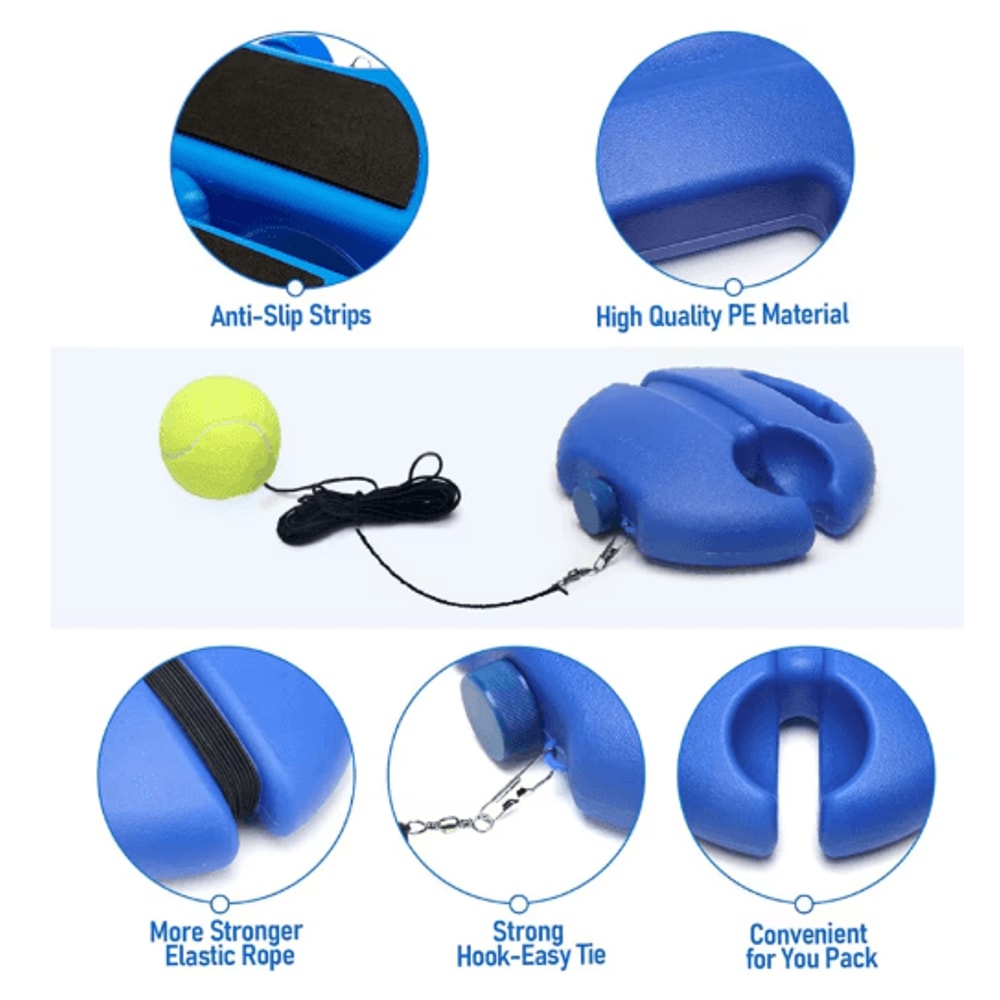 Solo Tennis Trainer Rebound Ball Self Practice Training Tool With Elastic String 8