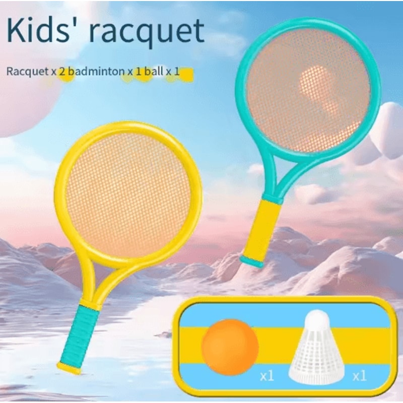 Kids Badminton Racket Set Lightweight Outdoor Family Play Set With Shuttlecock 1