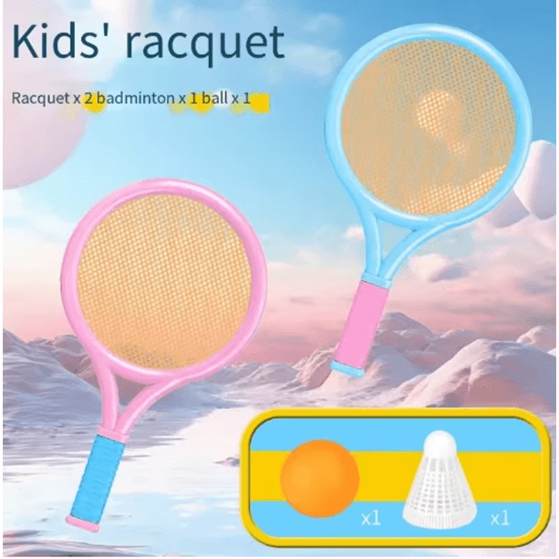 Kids Badminton Racket Set Lightweight Outdoor Family Play Set With Shuttlecock 2
