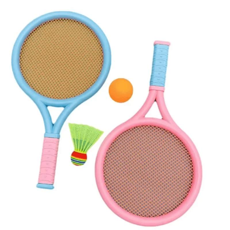 Kids Badminton Racket Set Lightweight Outdoor Family Play Set With Shuttlecock 4