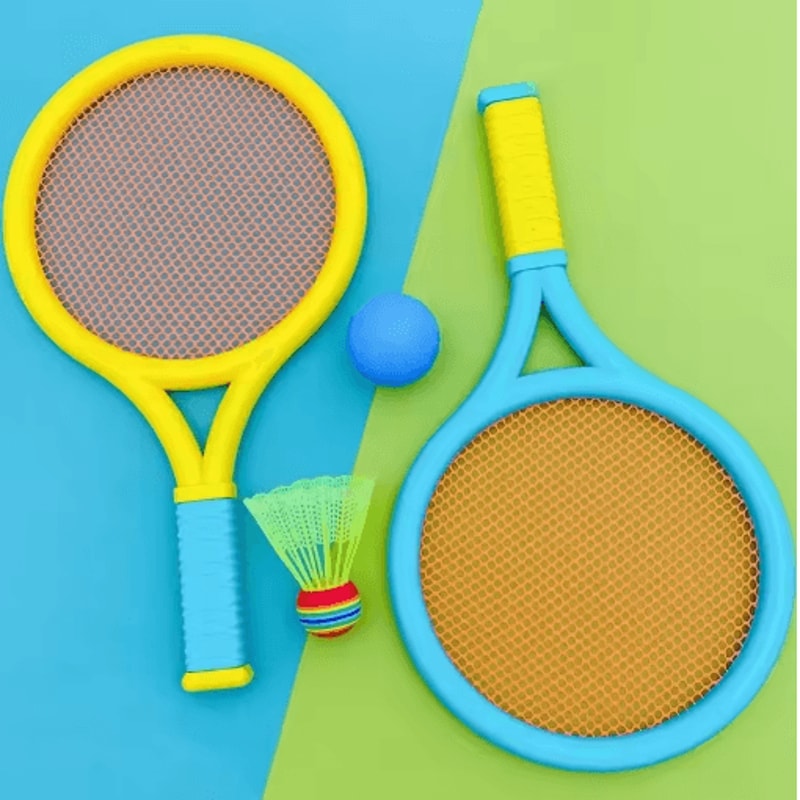 Kids Badminton Racket Set Lightweight Outdoor Family Play Set With Shuttlecock 5