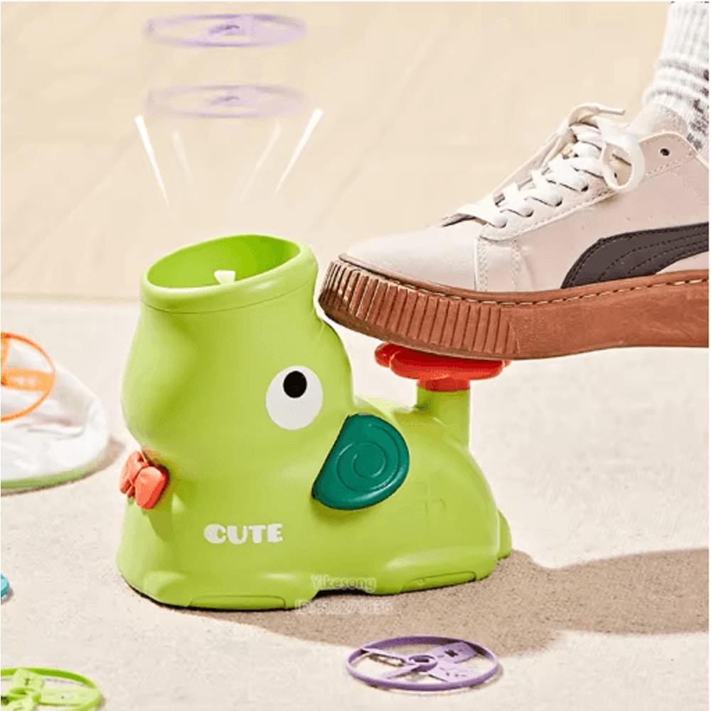 Air Rocket Flying Disc Launcher Jump Powered Outdoor Saucer Toy For Kids 0