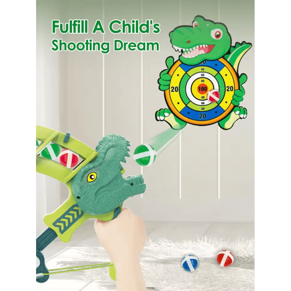 Montessori Sticky Ball Target Game Set Slingshot Dartboard Basketball Training Toy For Kids 8