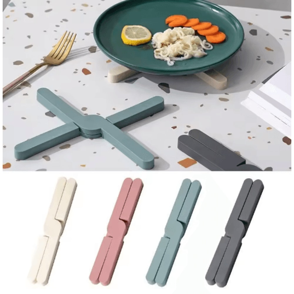 Foldable Heat Resistant Table Mat NonSlip Kitchen Placemat Pot Holder 0