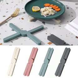 foldable heat resistant table mat non-slip kitchen placemat & pot holder