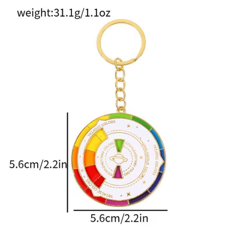 Artist Color Wheel Keychain Portable Paint Mixing Guide For Creatives 1