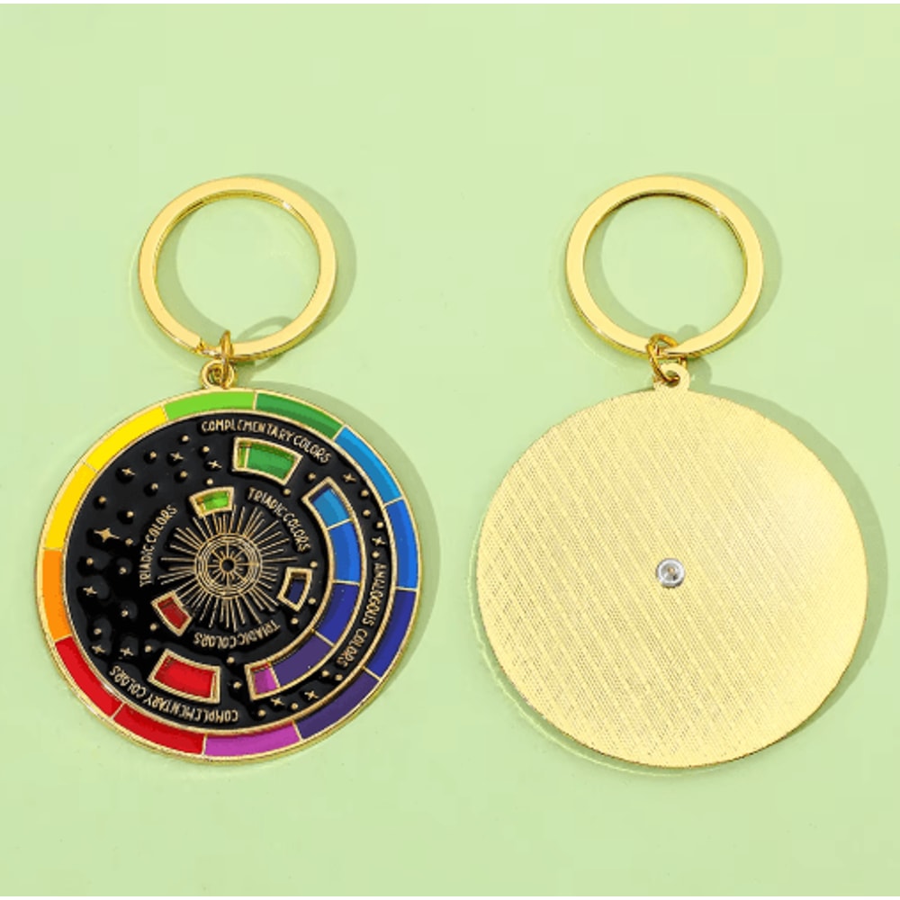 Artist Color Wheel Keychain Portable Paint Mixing Guide For Creatives 10