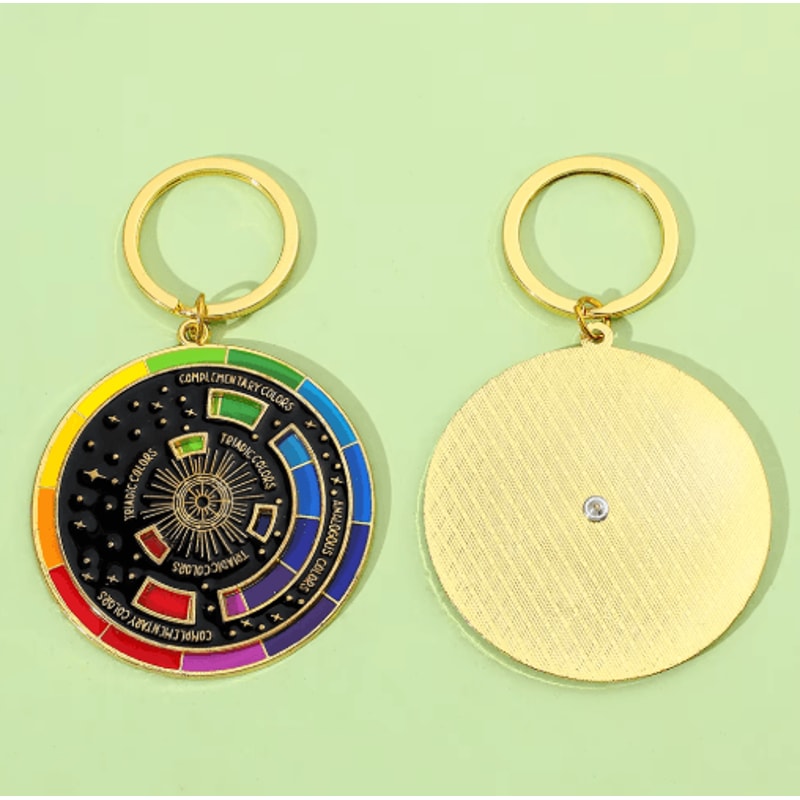 Artist Color Wheel Keychain Portable Paint Mixing Guide For Creatives 10