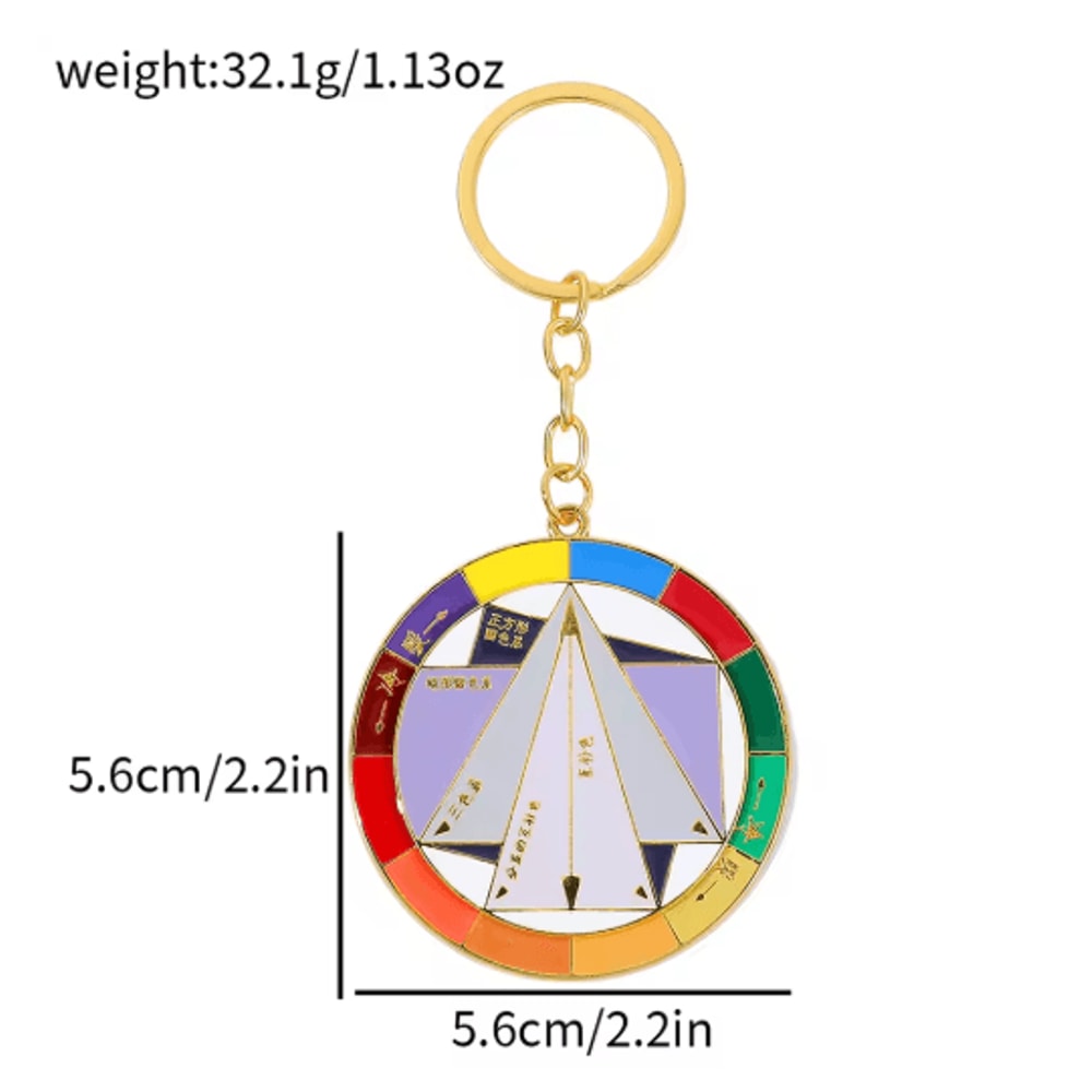 Artist Color Wheel Keychain Portable Paint Mixing Guide For Creatives 3