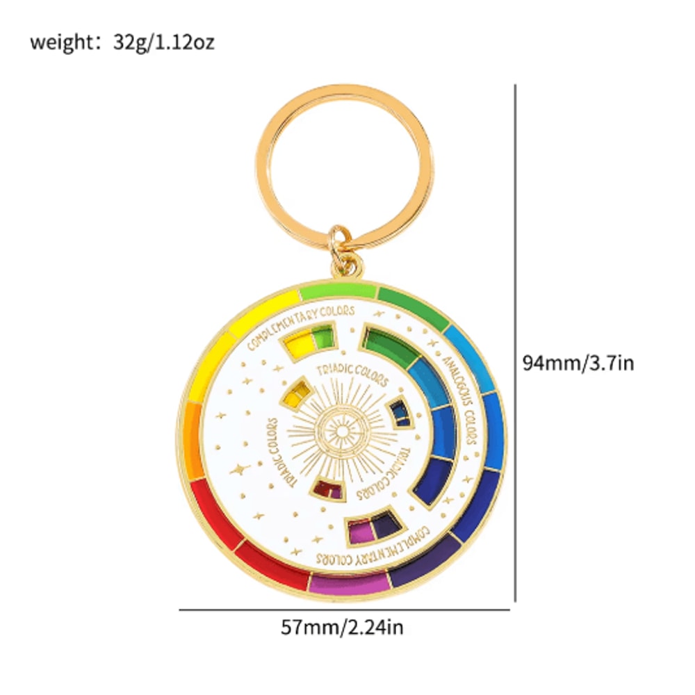 Artist Color Wheel Keychain Portable Paint Mixing Guide For Creatives 8