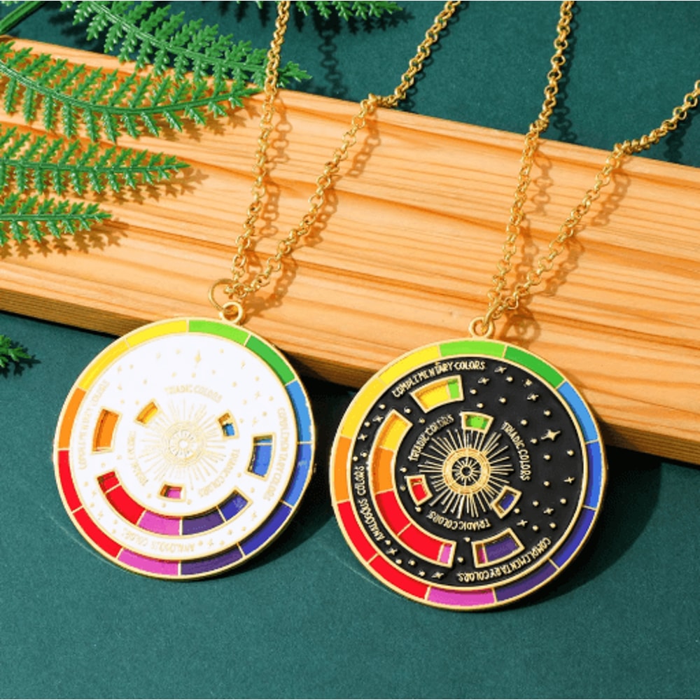 Artist Color Wheel Keychain Portable Paint Mixing Guide For Creatives 12