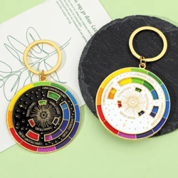 artist color wheel keychain portable paint mixing guide for creatives