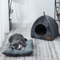 Triangle Cat Cave Bed Warm Enclosed Pet Nest For Deep Sleep Comfort 6