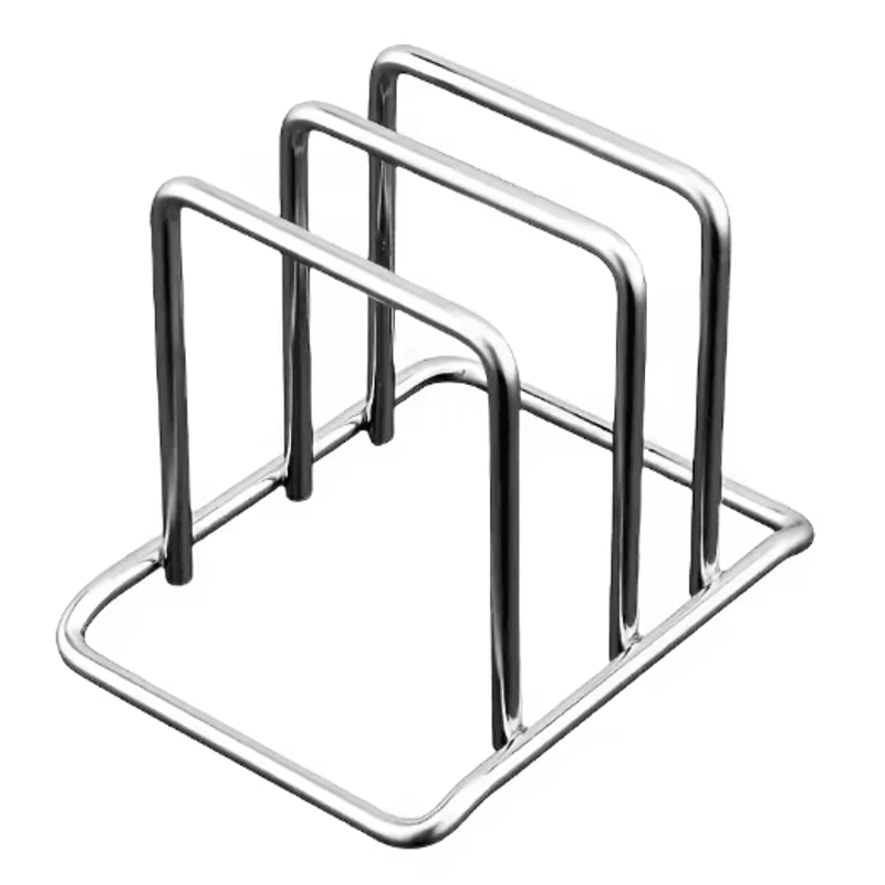 Stainless Steel Pot Lid Cutting Board Organizer Space Saving Kitchen Rack 1