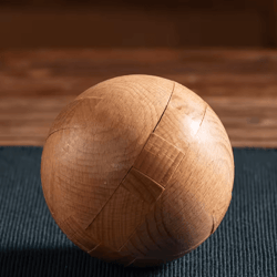 wooden kongming lock puzzle 3d sphere brain teaser for kids & adults