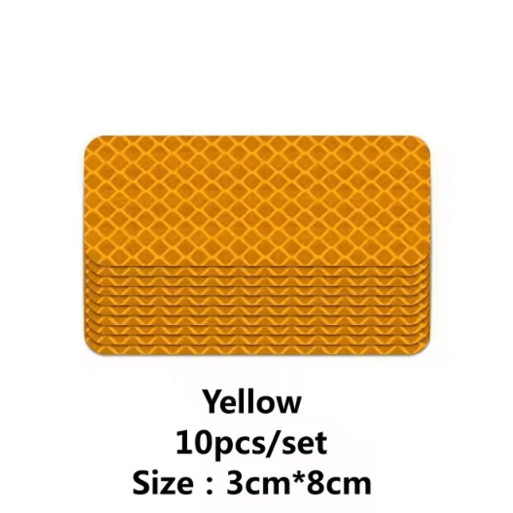 Reflective Car Safety Stickers 10PCS High Visibility Bumper Warning Strips 1