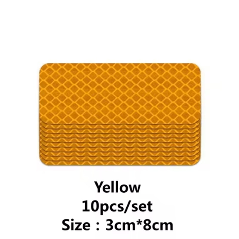 Reflective Car Safety Stickers 10PCS High Visibility Bumper Warning Strips 1