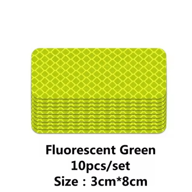 Reflective Car Safety Stickers 10PCS High Visibility Bumper Warning Strips 2