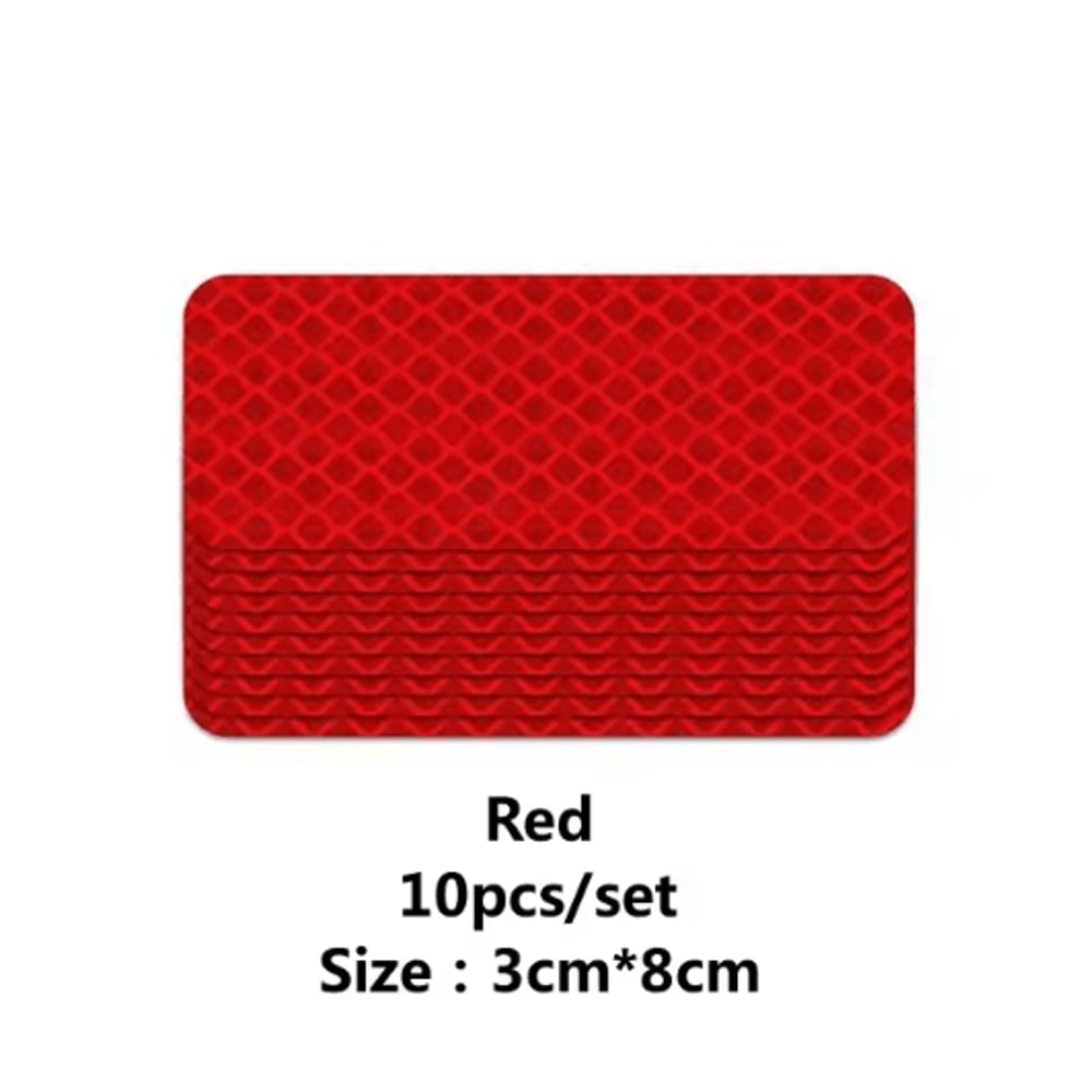 Reflective Car Safety Stickers 10PCS High Visibility Bumper Warning Strips 4
