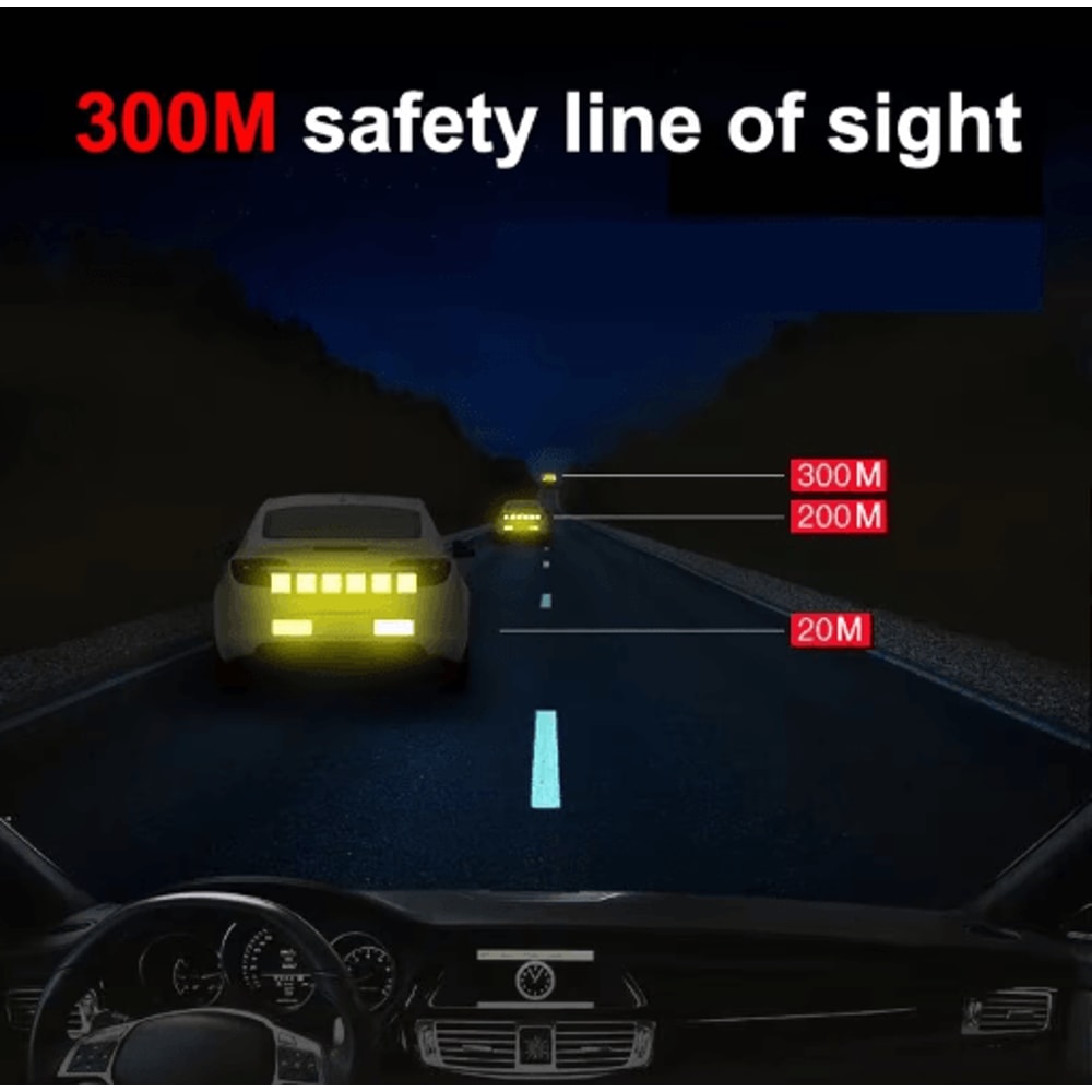 Reflective Car Safety Stickers 10PCS High Visibility Bumper Warning Strips 8