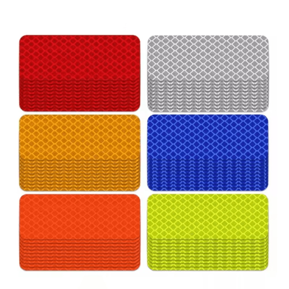 Reflective Car Safety Stickers 10PCS High Visibility Bumper Warning Strips 9
