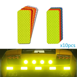 reflective car safety stickers 10pcs high visibility bumper warning strips