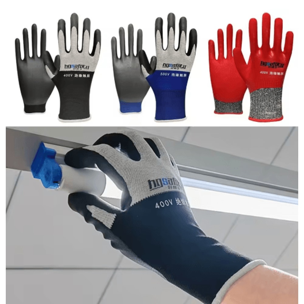 Ultrathin Electrician Insulating Gloves For 400V Protection With Touchscreen Compatibility 0