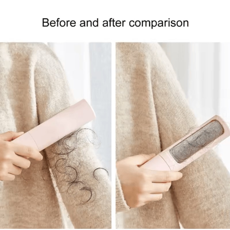 2in1 Reusable Pet Hair Remover Brush With Self Cleaning Lint Roller For Clothes Furniture 8