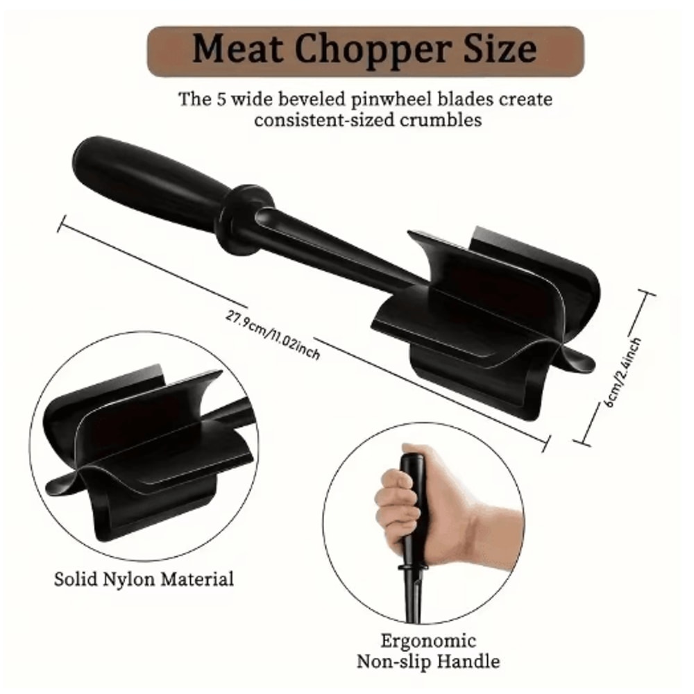 Handheld Meat Chopper Masher For Easy Ground Meat Mixing And Cooking 3