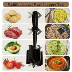 handheld meat chopper masher for easy ground meat mixing and cooking