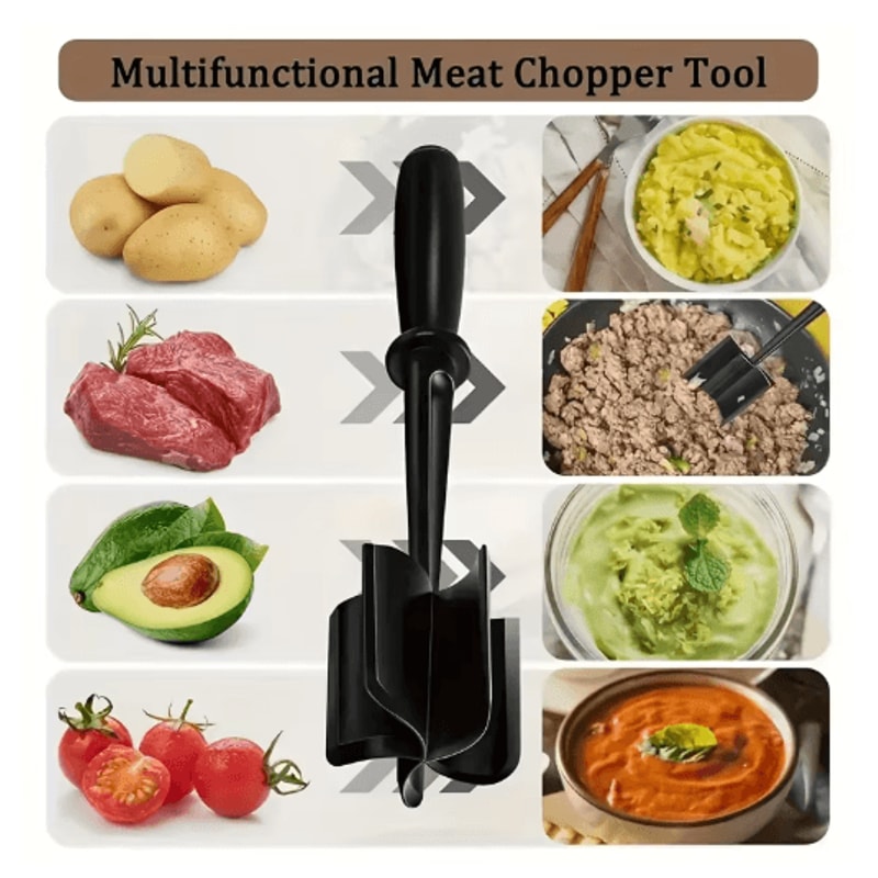 Handheld Meat Chopper Masher For Easy Ground Meat Mixing And Cooking 0