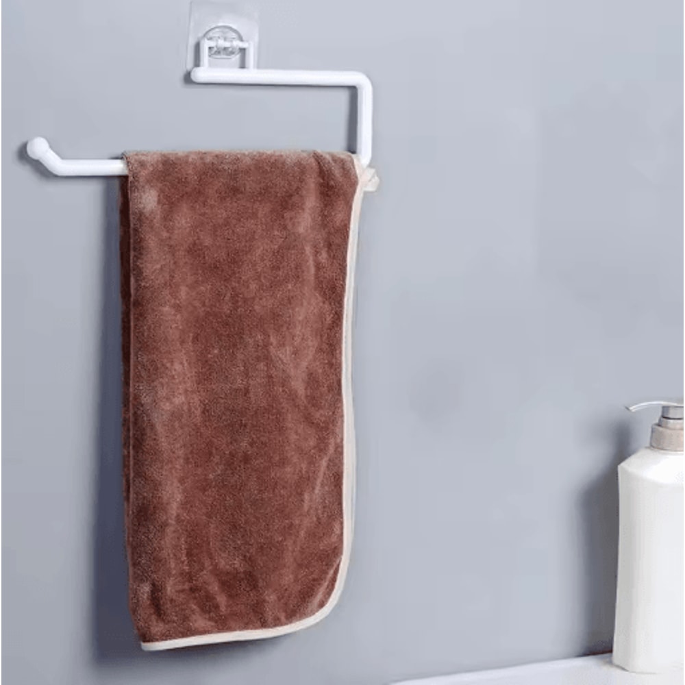 Punch Free Wall Mounted Paper Towel Rack For Kitchen Bathroom Use 6