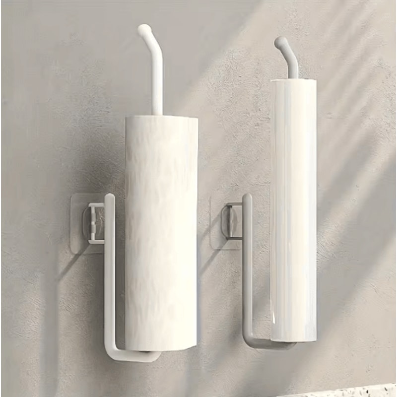 Punch Free Wall Mounted Paper Towel Rack For Kitchen Bathroom Use 7