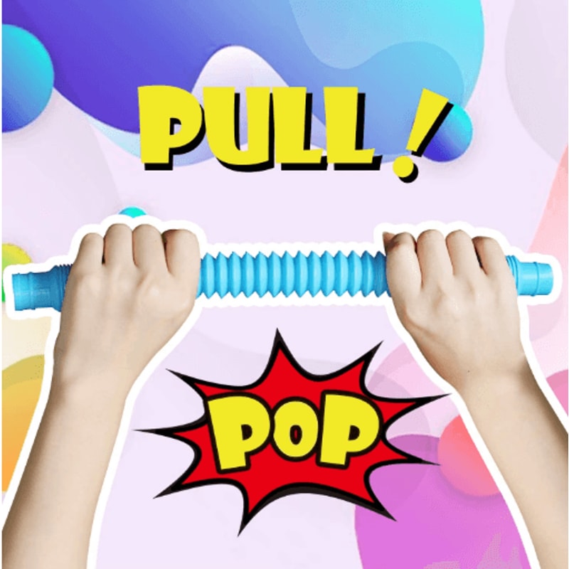 4 Pack Mini Pop Tube Fidget Toy Set For Sensory Play Stress Relief Creative Building 5