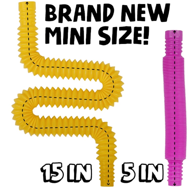 4 Pack Mini Pop Tube Fidget Toy Set For Sensory Play Stress Relief Creative Building 6