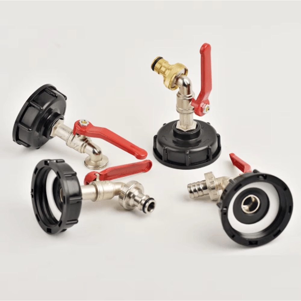 IBC Tank Tap Adapter S60x6 With 16mm Quick Connect Brass Valve For Garden Home Use 8