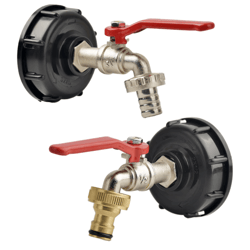 ibc tank tap adapter s60x6 with 16mm quick connect brass valve for garden & home use