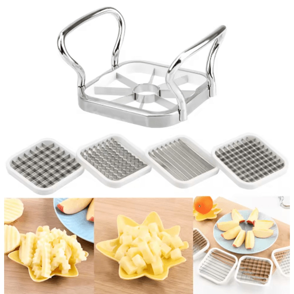 MultiFunctional Stainless Steel Fruit Vegetable Slicer For Apples Potatoes More 0