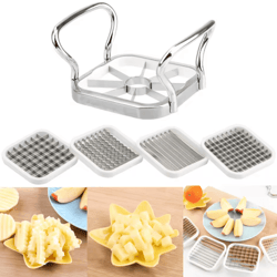 multi-functional stainless steel fruit & vegetable slicer for apples, potatoes & more