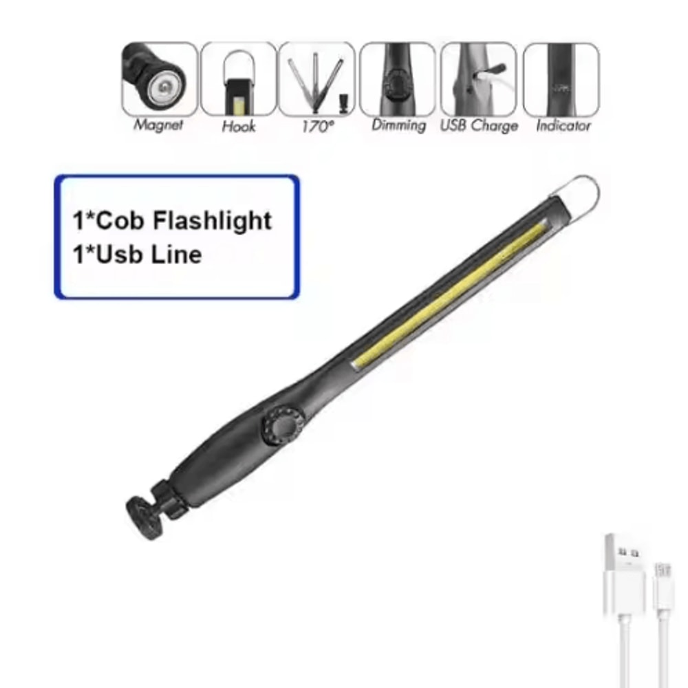 LumiFlex Rechargeable COB Work Light With Magnetic Base Stepless Dimming 1