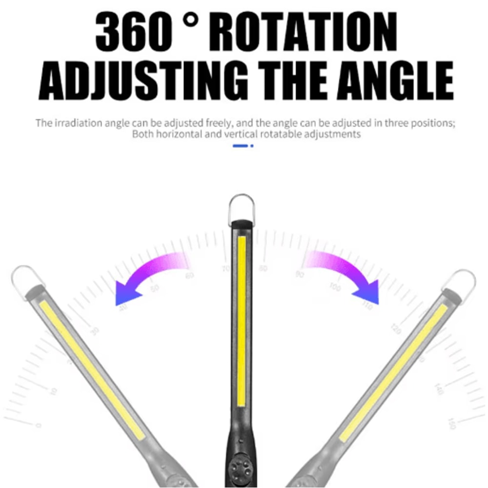 LumiFlex Rechargeable COB Work Light With Magnetic Base Stepless Dimming 6