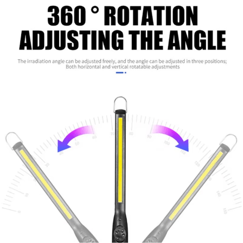 LumiFlex Rechargeable COB Work Light With Magnetic Base Stepless Dimming 6