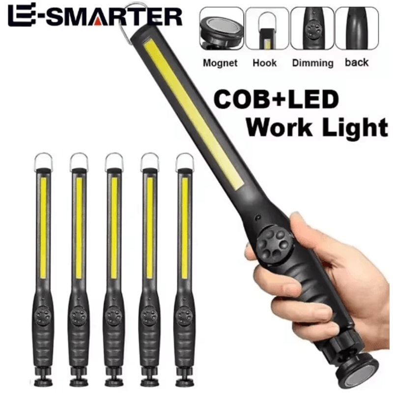 LumiFlex Rechargeable COB Work Light With Magnetic Base Stepless Dimming 0