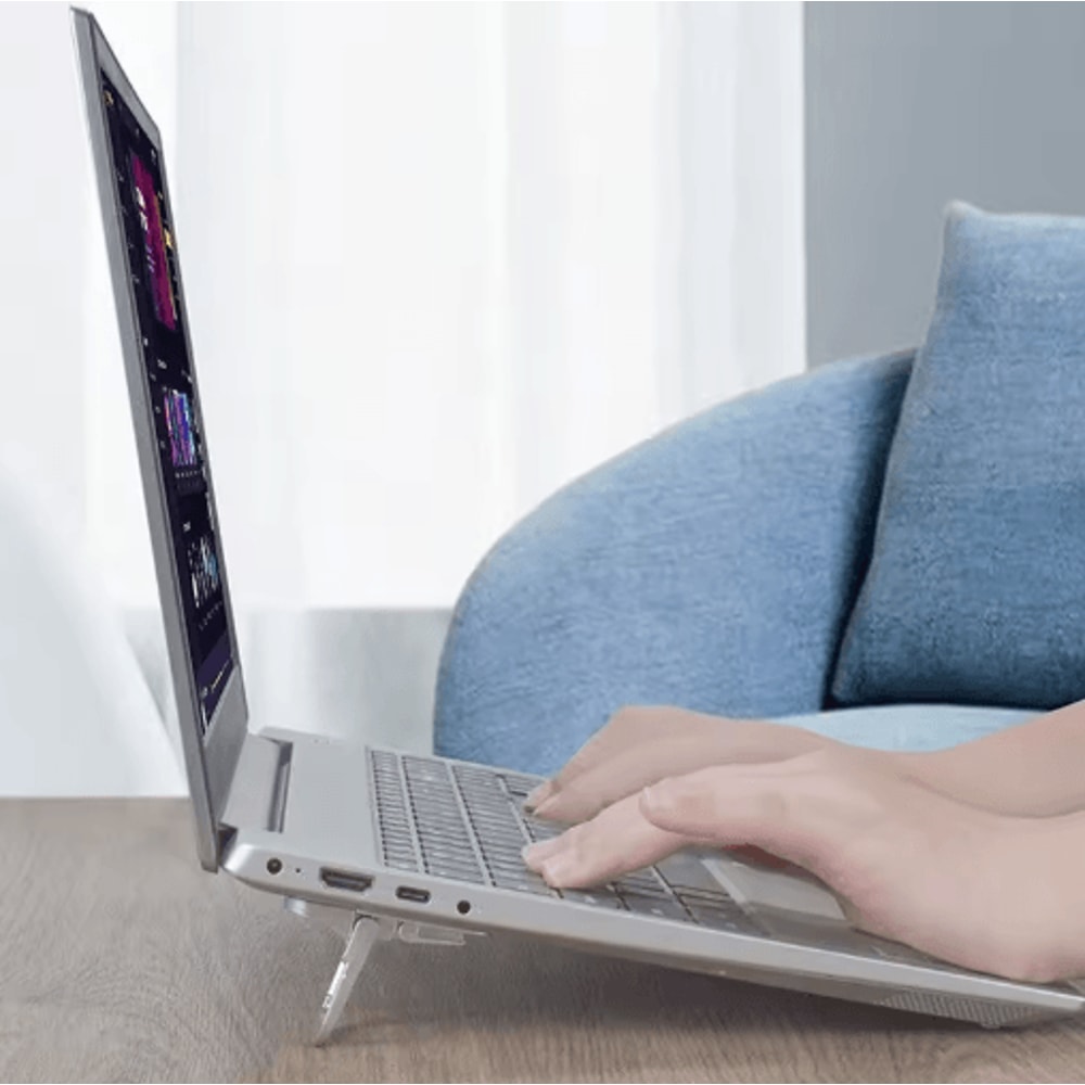 FlexLift Invisible Laptop Stand Mini Foldable Adhesive Riser With Dual Angles 5