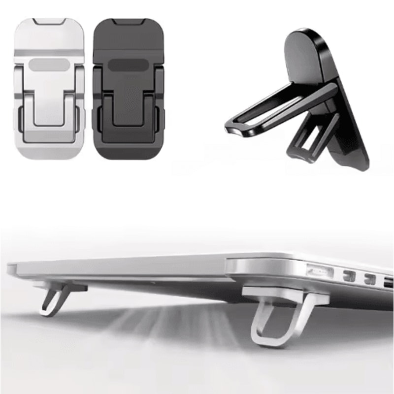 FlexLift Invisible Laptop Stand Mini Foldable Adhesive Riser With Dual Angles 6