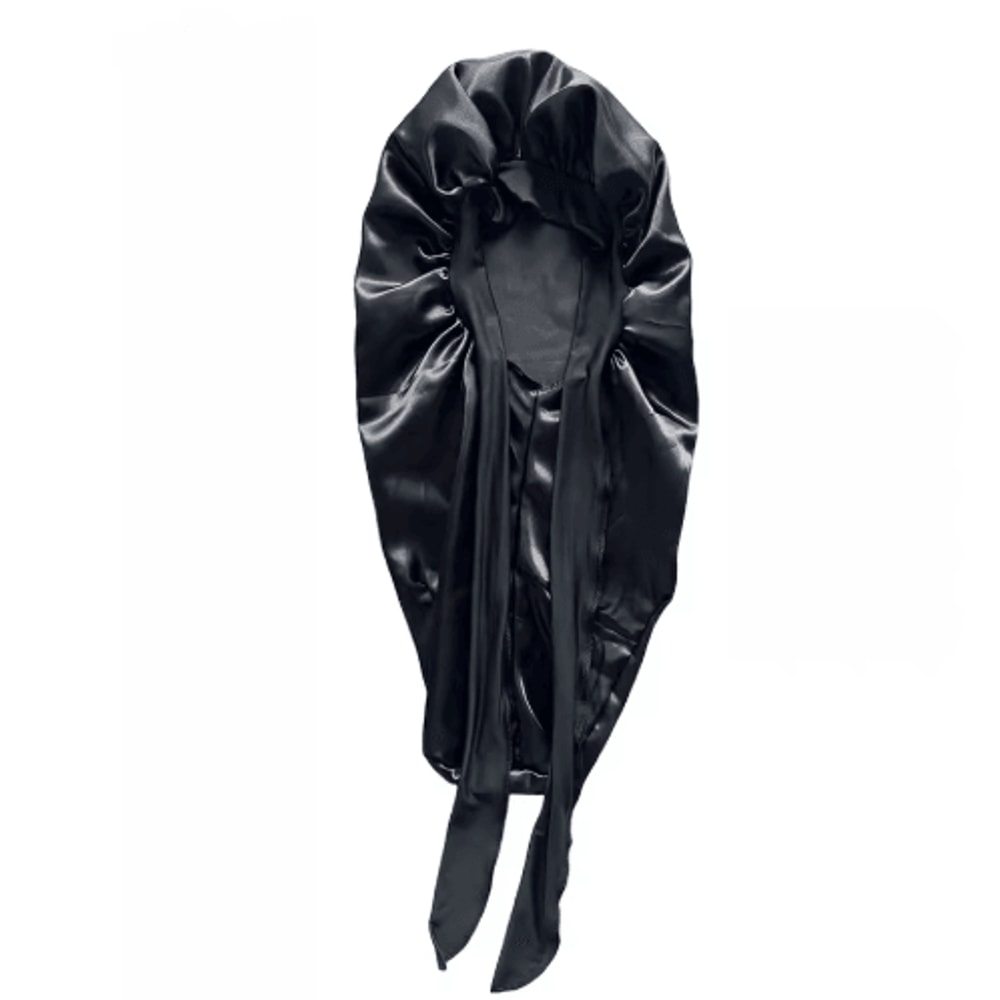 SilkEase Long Satin Bonnet Elastic Headband Set For Overnight Hair Protection 6