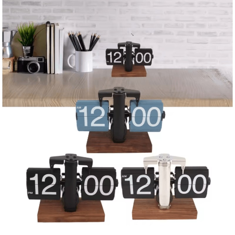 TimeFlip Aesthetic Digital Down Clock With Large Display Auto Time Adjustment 0