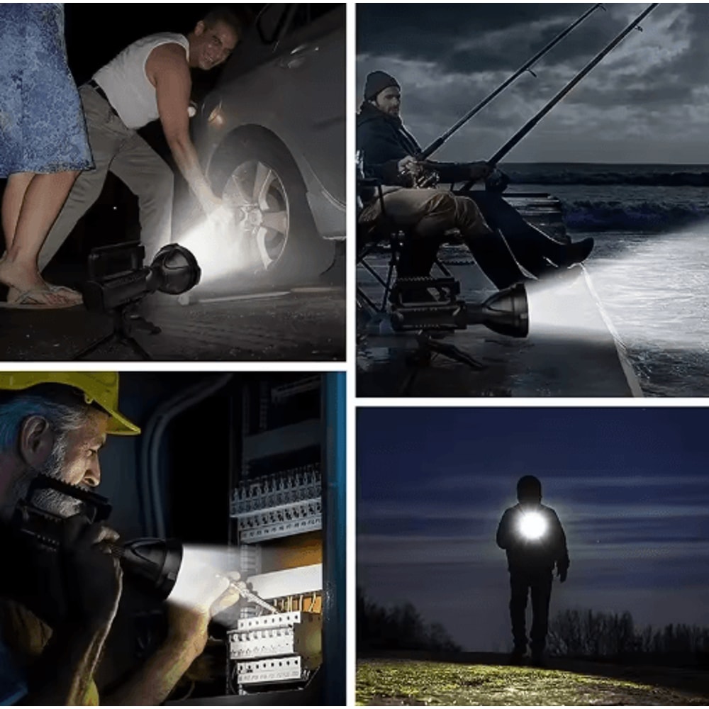 UltraBeam Rechargeable LED Flashlight High Power Waterproof Spotlight For Outdoor Emergency Use 3